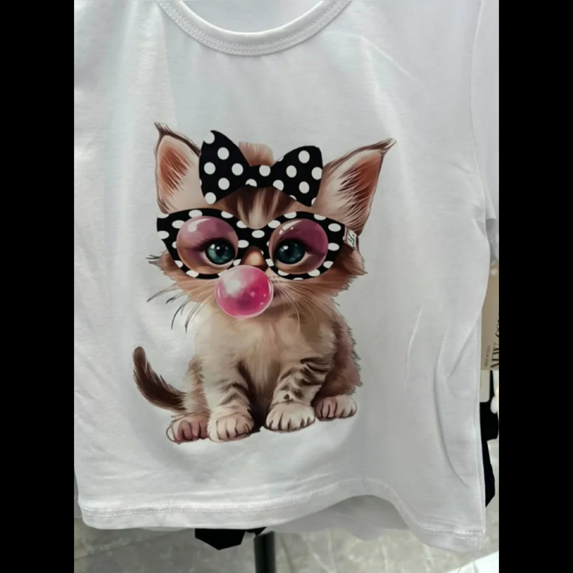 Kitten T-Shirts and Polka Dot Skirt sets  4-14 Years