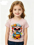 Girls Owl T-Shirt 4-14 Years
