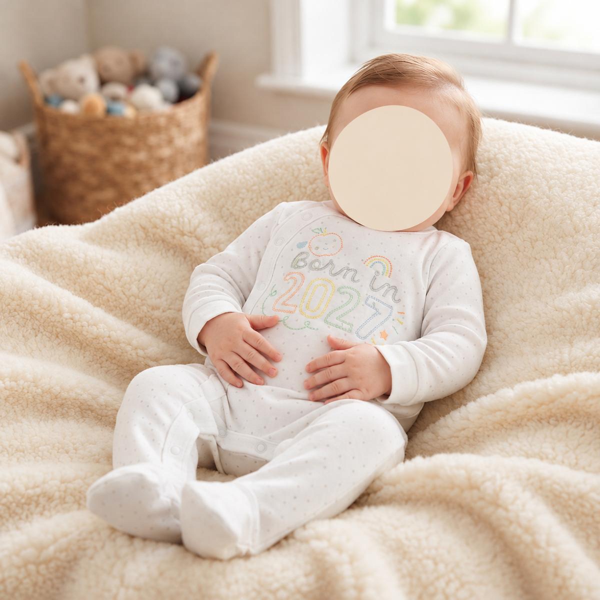 Born In 2027 - Cotton Sleepsuit (NB-3 Months)