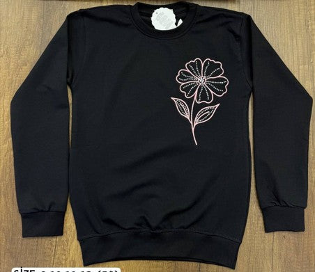 Embroidered Flower Jumper 13 14 15 & 16 Years