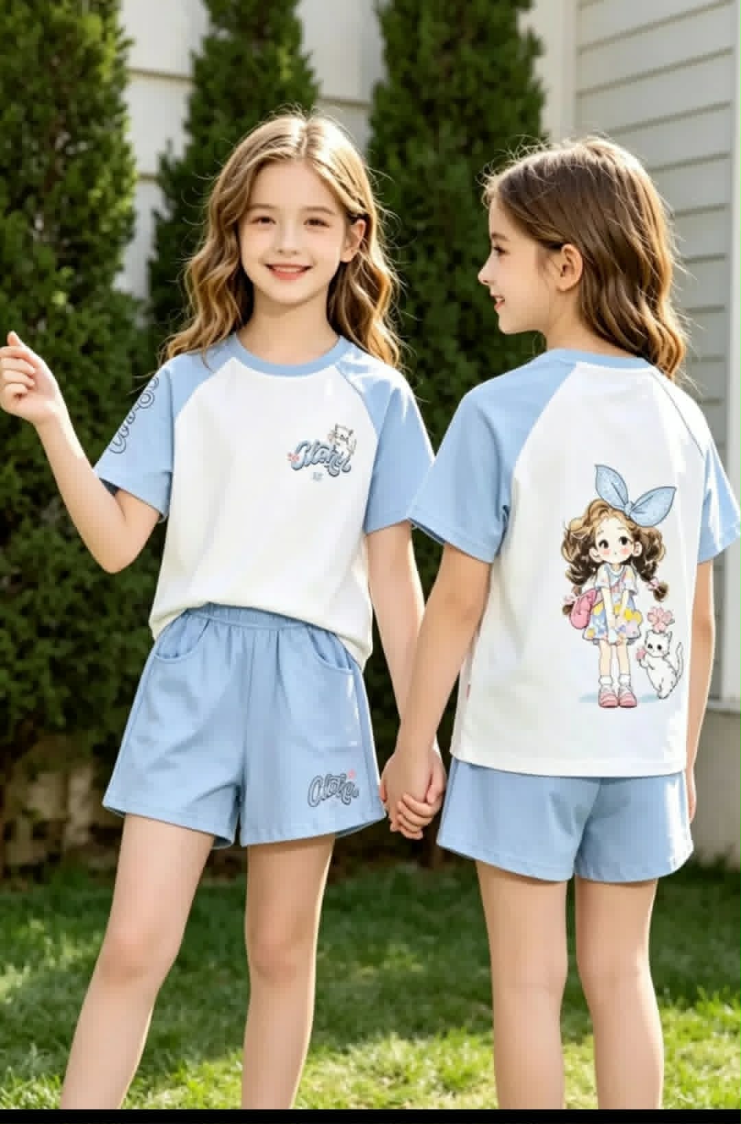 Girls Shorts set 4-12 Years (2 Colours)