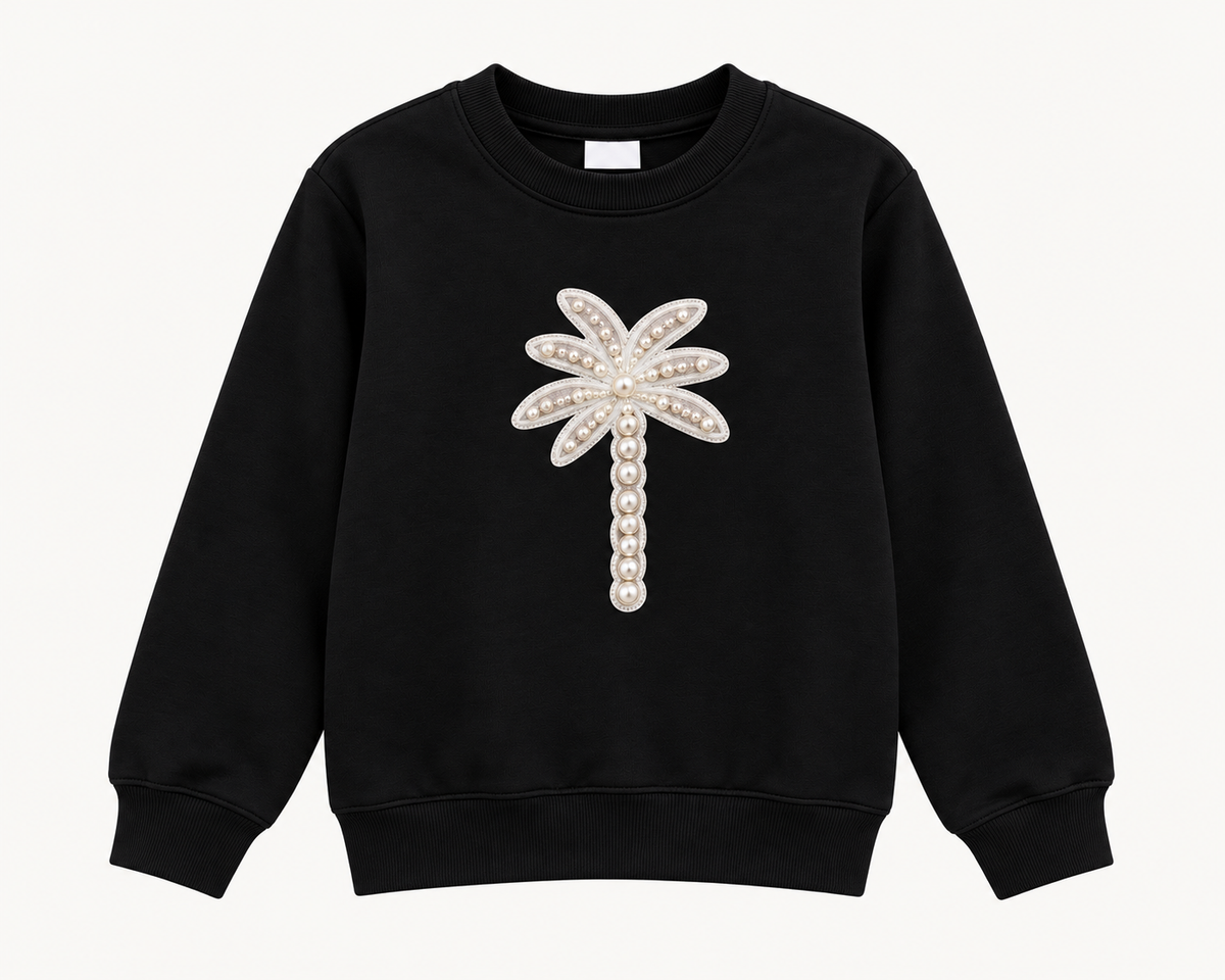 Girls Palm Tree Jumpers (Size up one- 2 Colours) 13-15 Yrs