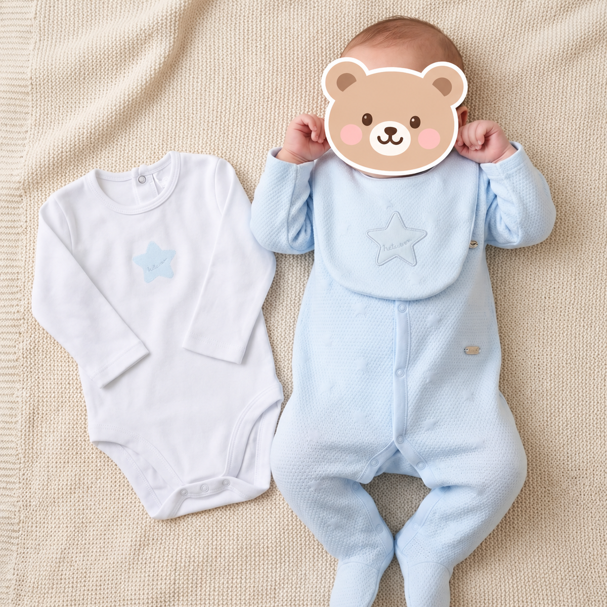 Baby Boys  All In One, Bib & Bodysuit (Nb-6 Months)